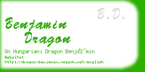 benjamin dragon business card